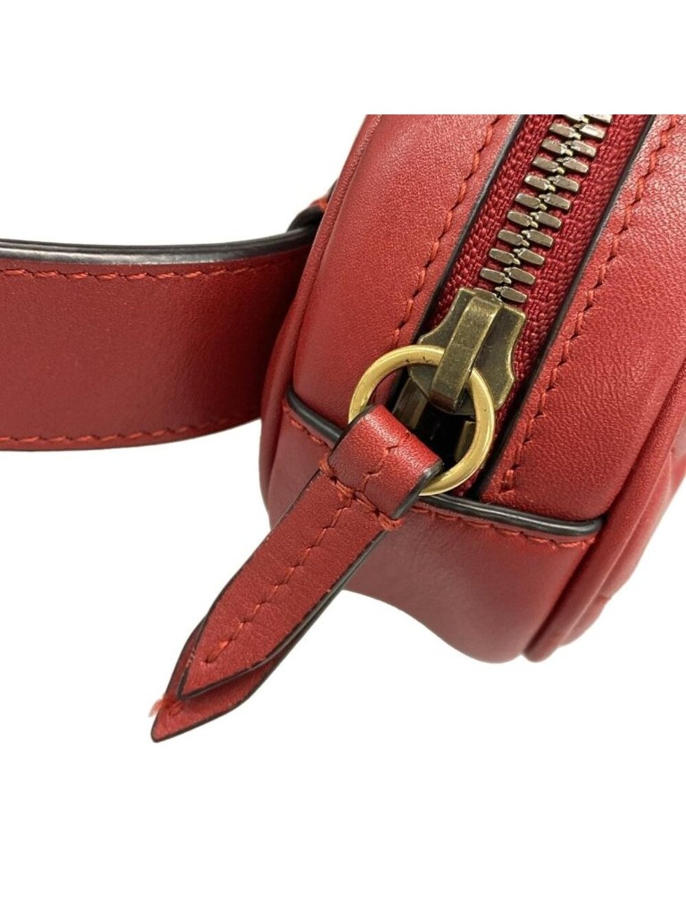 Gucci Waist Pouch GG Marmont Quilted Leather Belt Bag Red - Picture 11 of 15